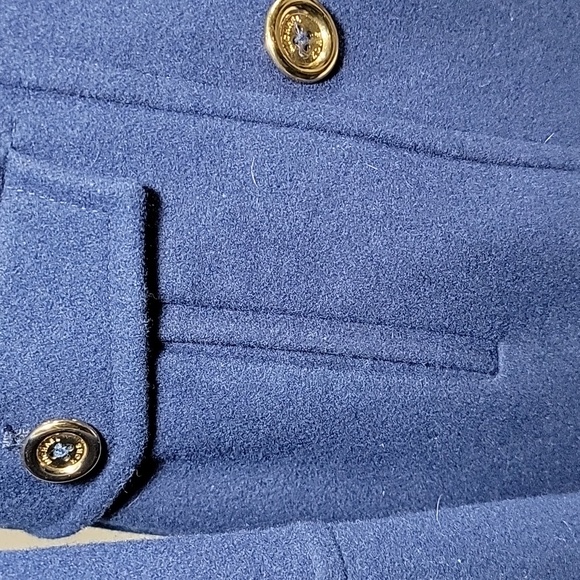 Michael Kors Double Breasted Women's Blue Pea Coat Size Small - Picture 6 of 12
